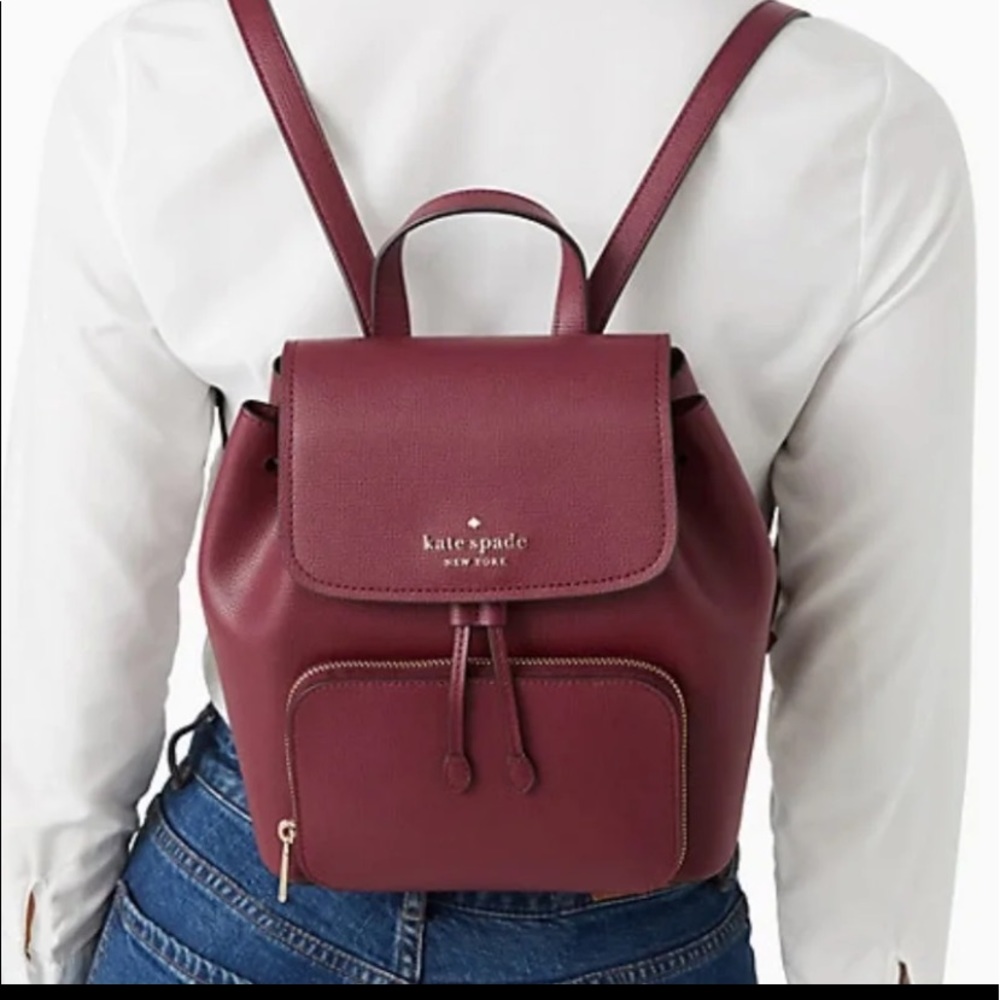 Kate spade beautiful Blackberry Preserve color  Darcy Flap Backpack NWOT